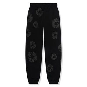 Denim Tears Cotton Wreath Black Monochrome Sweatpants