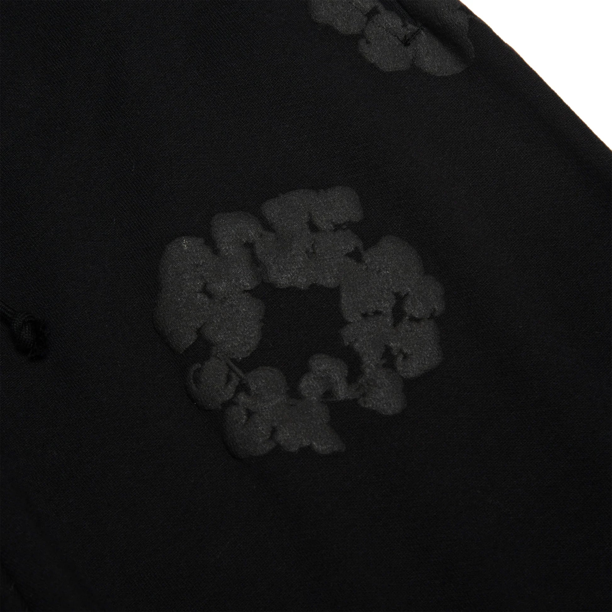 Denim Tears Cotton Wreath Black Monochrome Sweatpants
