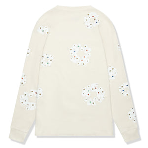 Denim Tears Rhinestone The Cotton Wreath Long-Sleeve Thermal Oatmeal T Shirt