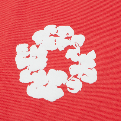Denim Tears The Cotton Wreath Baggy Red Sweatpants