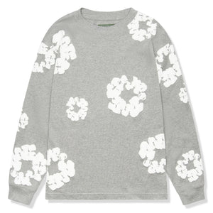 Denim Tears The Cotton Wreath Long-Sleeve Grey T Shirt