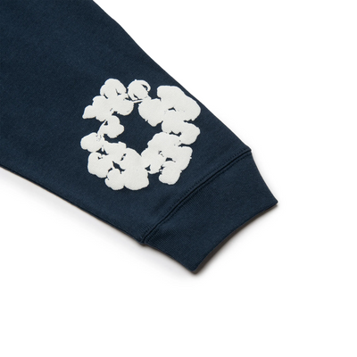 Denim Tears The Cotton Wreath Long-Sleeve Navy T Shirt