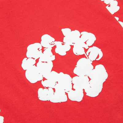 Denim Tears The Cotton Wreath Long-Sleeve Red T Shirt