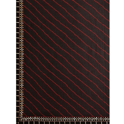 Desirable Black Coloured Partywear Printed Georgette Saree