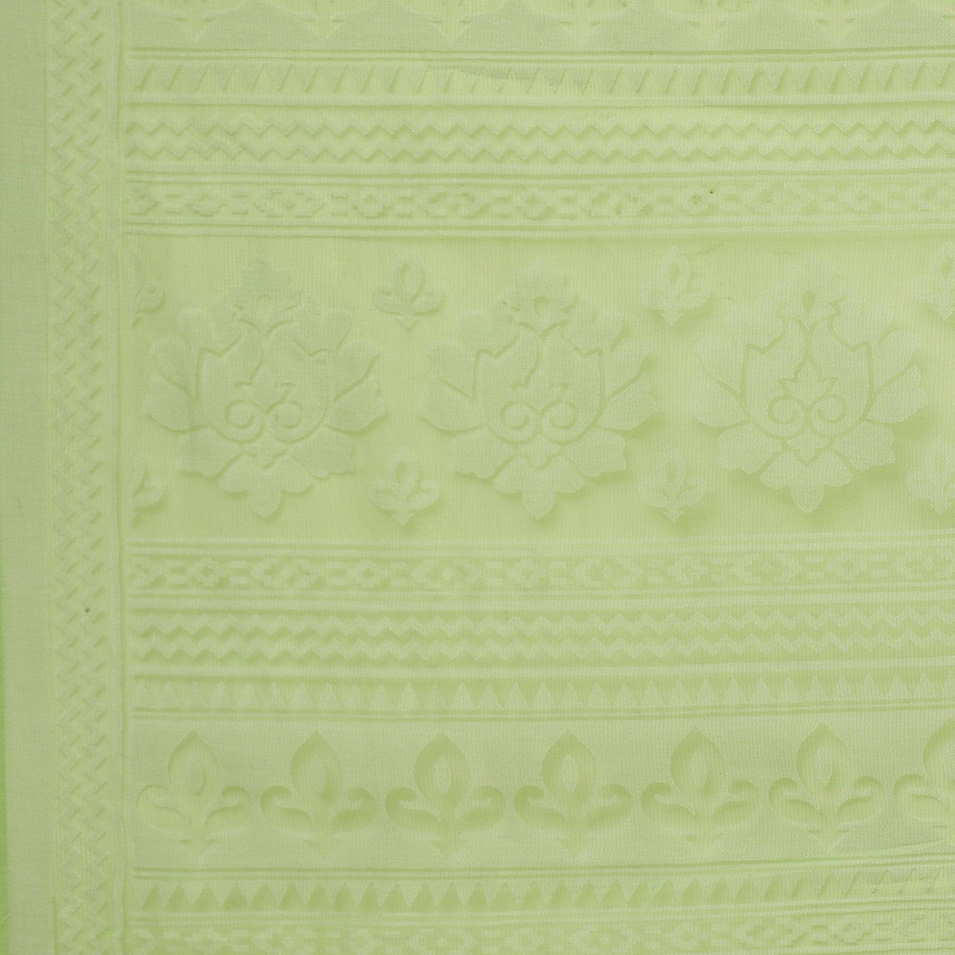 Desirable Green Colored Party Wear Geometric Brasso Saree