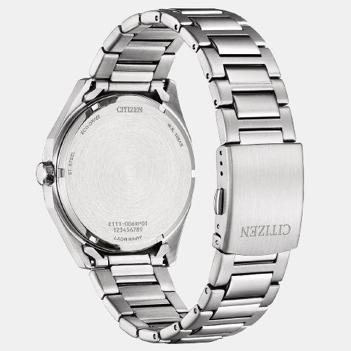 Eco-Drive Men Eco-Drive Black Dial Analog Stainless Steel Watch BM7600-81E