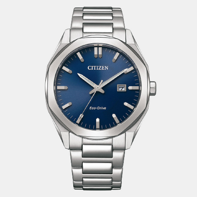 Eco-Drive Men Eco-Drive Blue Dial Analog Stainless Steel Watch BM7600-81L