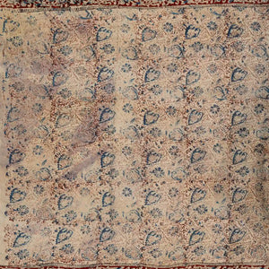 Black Handloom Kalamkari Cotton Saree With Printed Floral Motifs