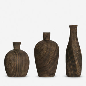 Charlynn Wood Vases (Set of 3)