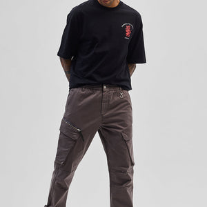 Brown Slim Fit Cargo Pants