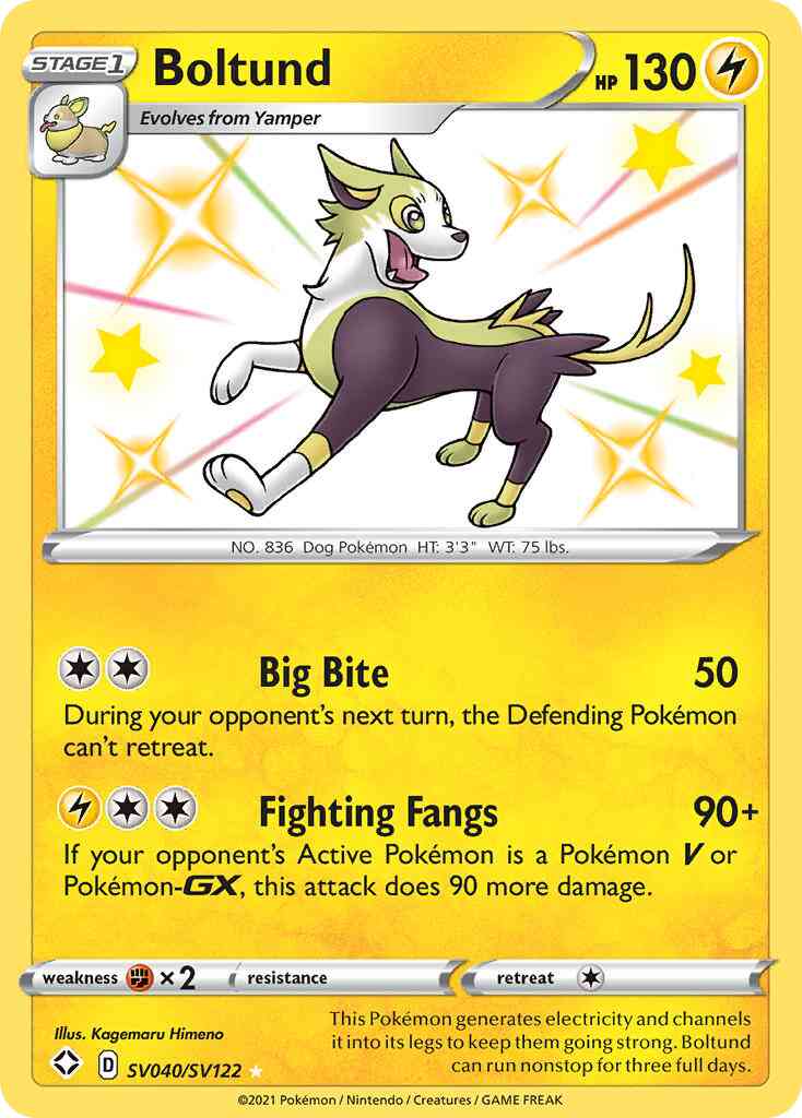 Boltund - SV040/SV122 - Rare Shiny [swsh45sv-SV040] [Holo]