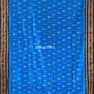Sky Blue Mayur Chandrika Khandua Silk Saree