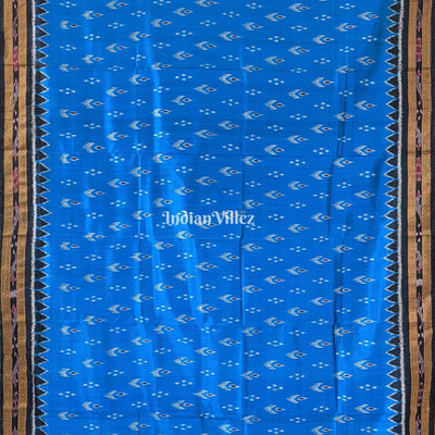 Sky Blue Mayur Chandrika Khandua Silk Saree