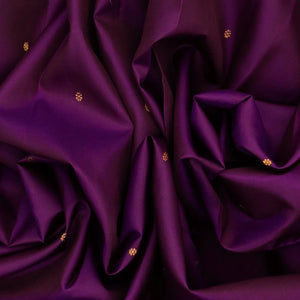 Magenta Handloom Kanchipuram Korvai Silk Saree With Kamalam Buttas