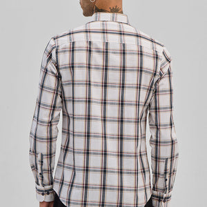 White Checks Slim Fit Shirt