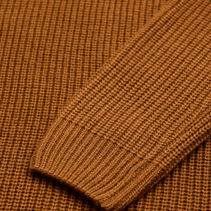 Brown Fisherman Knit Sweater