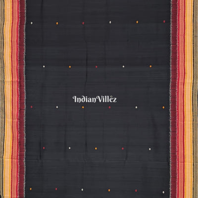 Black Kathiphera Odisha Ikat Khandua Silk Saree