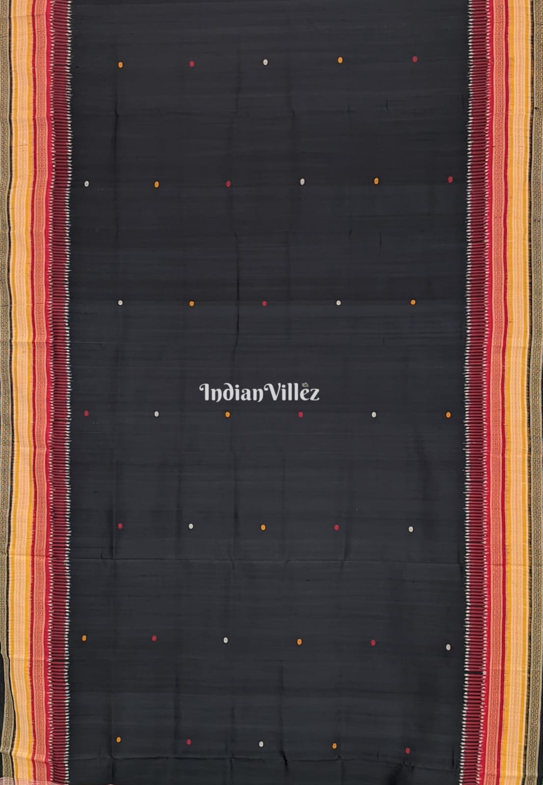 Black Kathiphera Odisha Ikat Khandua Silk Saree
