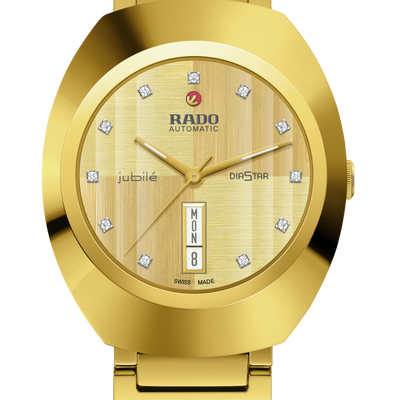 Rado Diastar Original Diamonds Yellow Dial Unisex 38mm