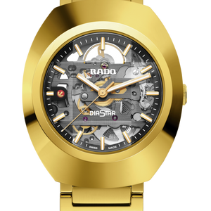 Rado DiaStar Original Skeleton Black, Yellow Dial Unisex 38mm