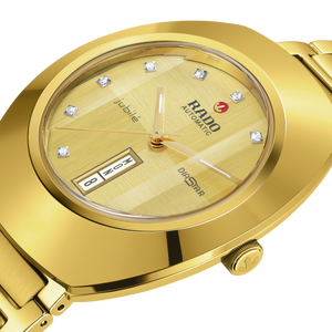 Rado Diastar Original Diamonds Yellow Dial Unisex 38mm