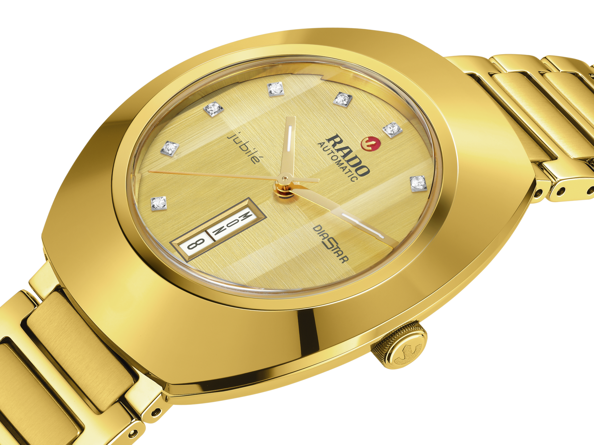 Rado Diastar Original Diamonds Yellow Dial Unisex 38mm