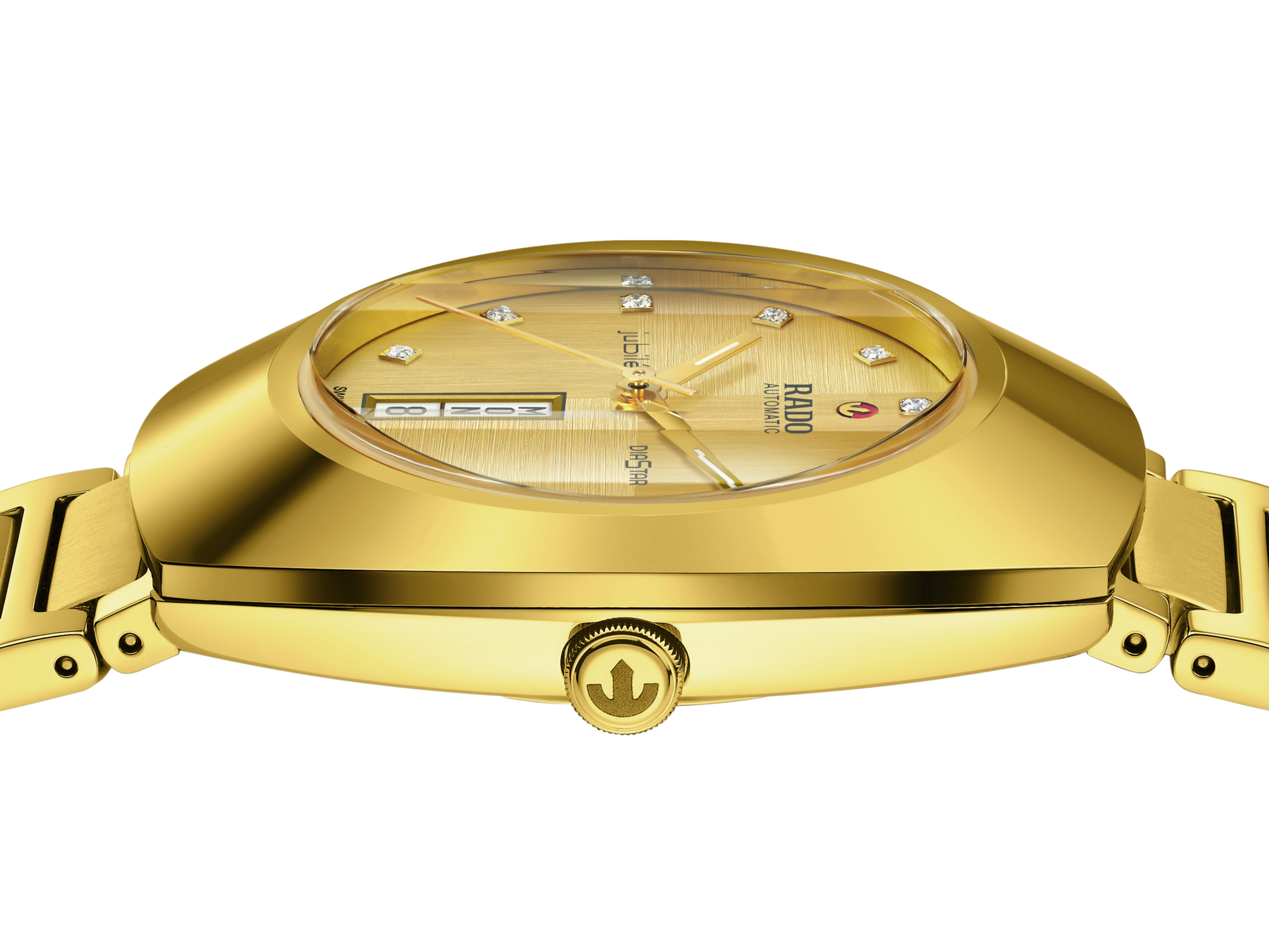 Rado Diastar Original Diamonds Yellow Dial Unisex 38mm