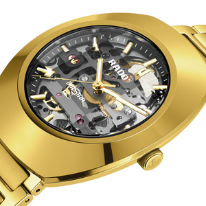 Rado DiaStar Original Skeleton Black, Yellow Dial Unisex 38mm