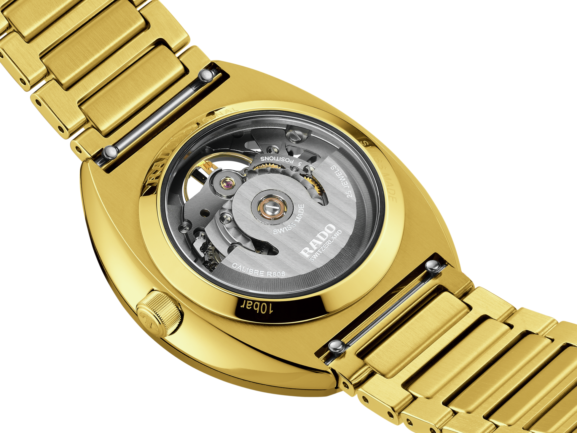 Rado DiaStar Original Skeleton Black, Yellow Dial Unisex 38mm