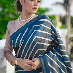 Azure Blue Digital Print Saree