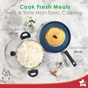 Galaxy 3pcs Cookware Set | Kadhai by black tree