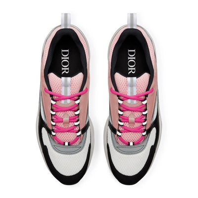 Dior B22 Pink White Black Calfskin Trainer