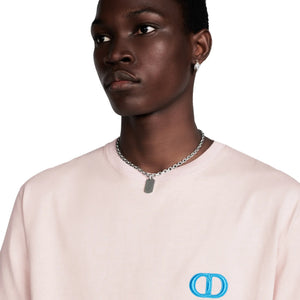 Dior CD Icon Relaxed Fit Cotton Pink T Shirt