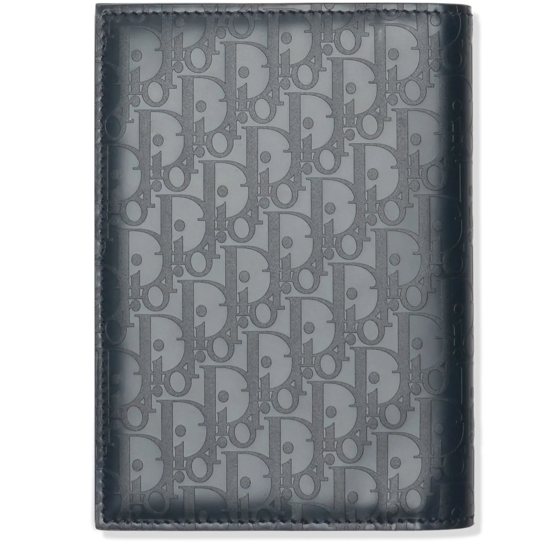 Dior Christian Dior Leather Navy Blue Bifold Passport Card Wallet