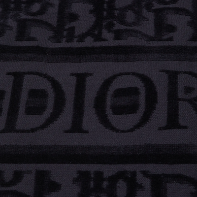 Dior Oblique Classic Terry Cotton Navy Blue Bath Beach Towel