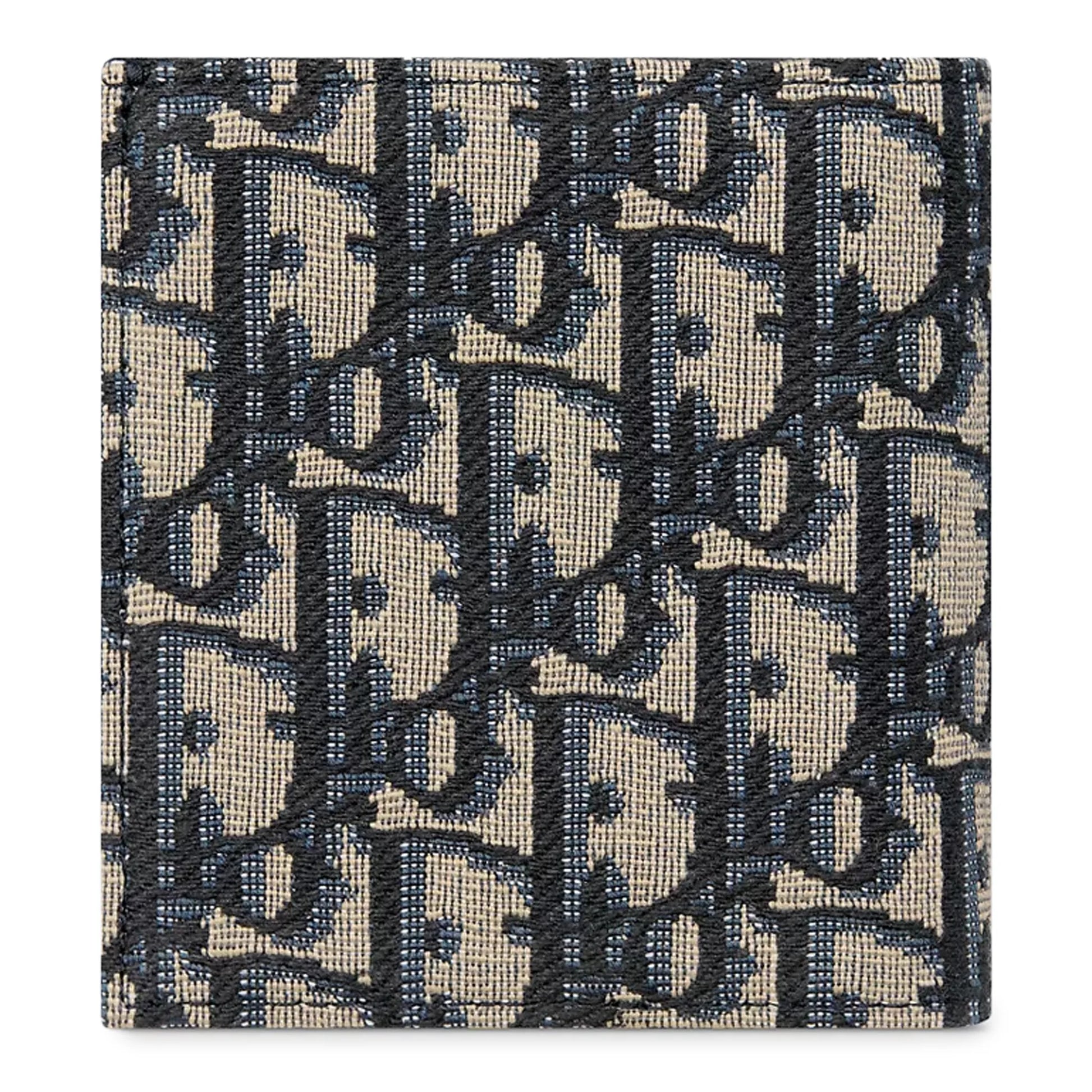 Dior Oblique Jacquard Beige and Black Vertical Bifold Wallet