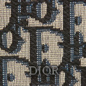 Dior Oblique Jacquard Beige and Black Vertical Bifold Wallet