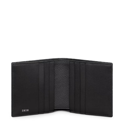 Dior Oblique Jacquard Black Vertical Bifold Wallet