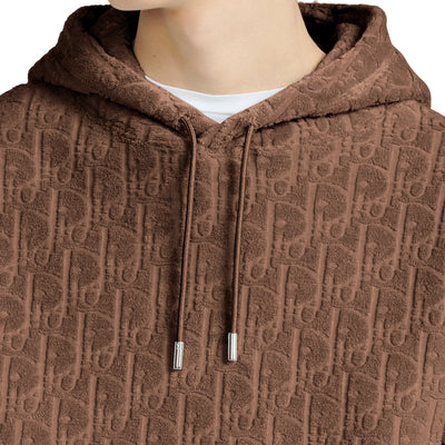 Dior Oblique Towelling Terry Brown Hoodie