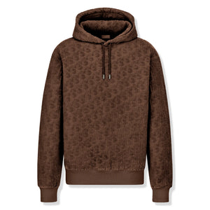 Dior Oblique Towelling Terry Brown Hoodie