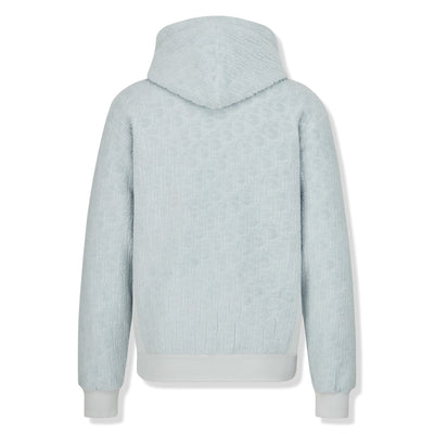 Dior Oblique Towelling Terry Cotton Relaxed Fit Blue Hoodie