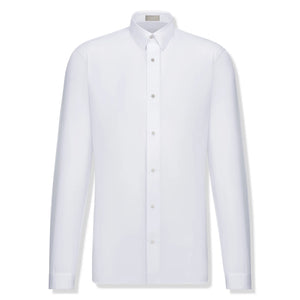 Dior Snaps Poplin Cotton White Shirt