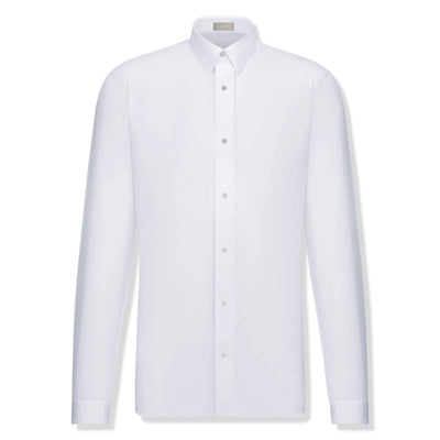 Dior Snaps Poplin Cotton White Shirt
