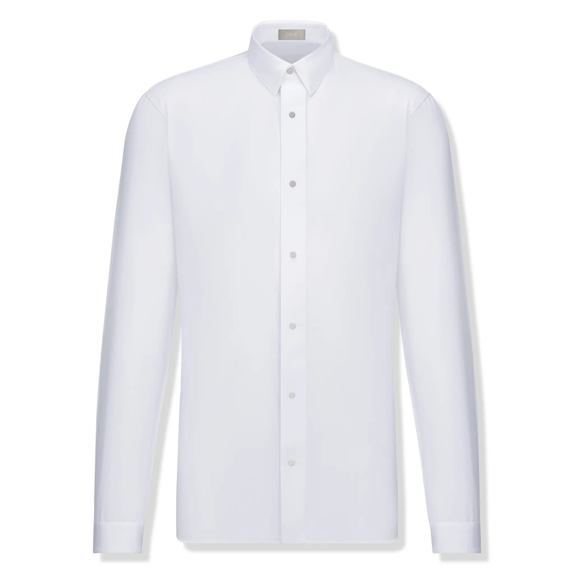 Dior Snaps Poplin Cotton White Shirt