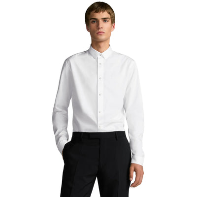 Dior Snaps Poplin Cotton White Shirt