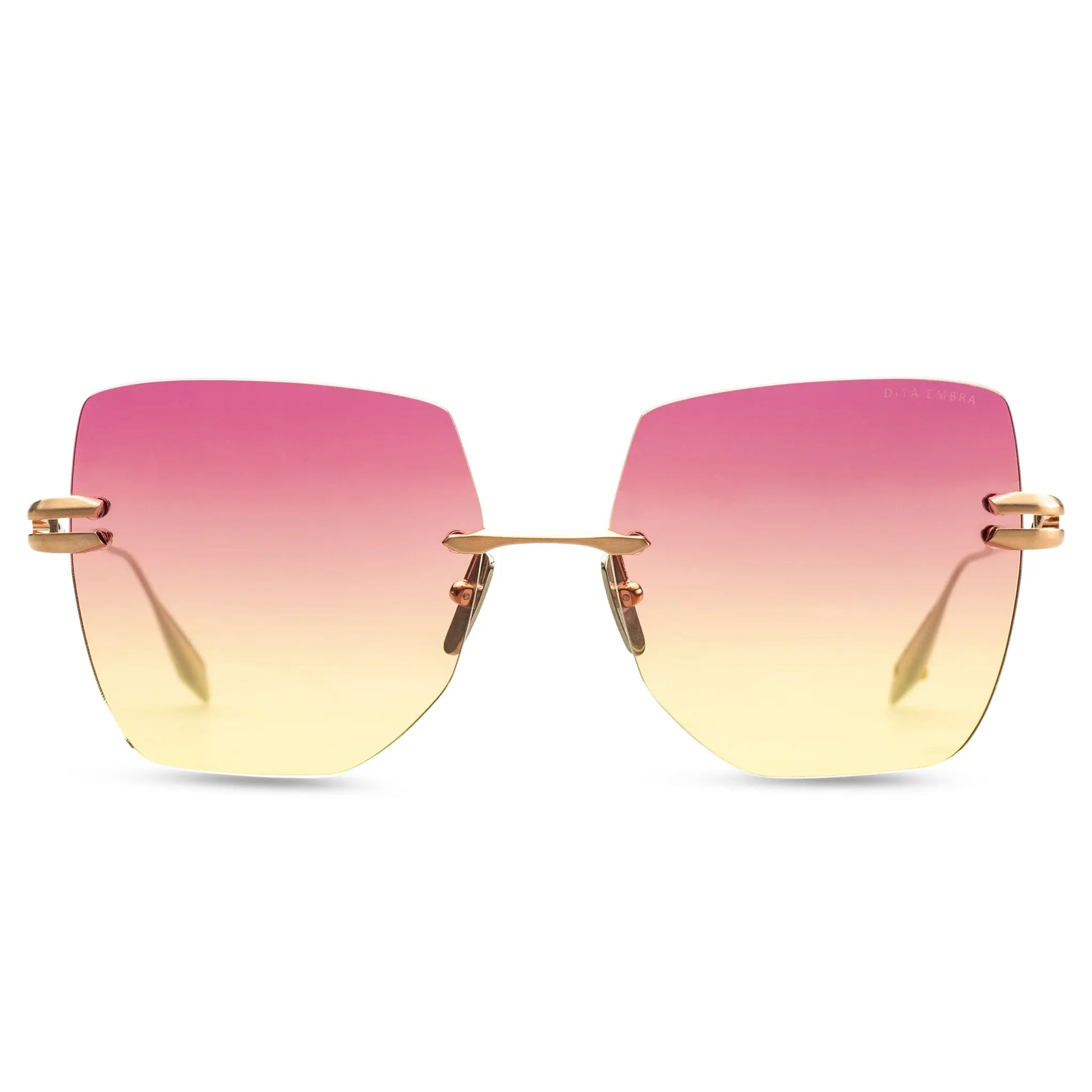 Dita Eyewear Embra Brushed Rose Gold Silver Sunglasses