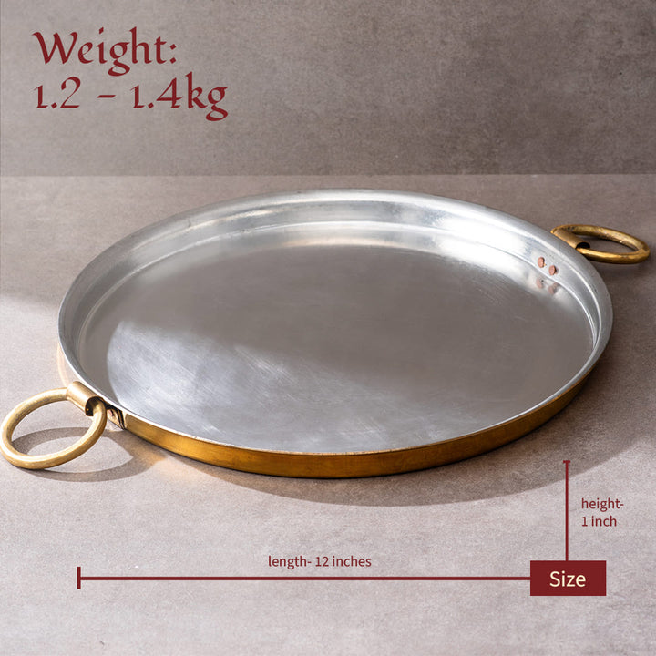 Brass Dosa Tawa And Brass Ghee Pot Combo