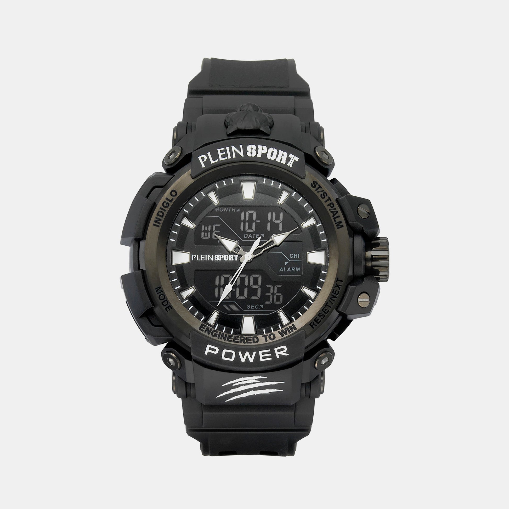 Combat Men Quartz Black Dial Analog-Digital Silicone Watch PSNBA0123