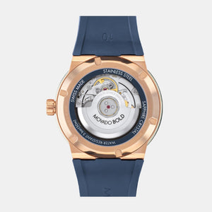 Bold Men Automatic Transparent Dial Analog Leather Watch 3601194