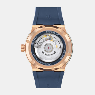 Bold Men Automatic Transparent Dial Analog Leather Watch 3601194